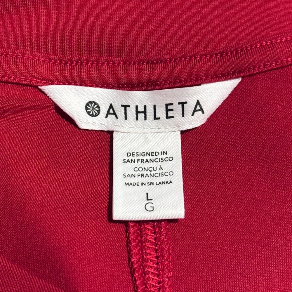 Athleta Tranquility Tunic Top Size Large Candy Red - Picture 6 of 8